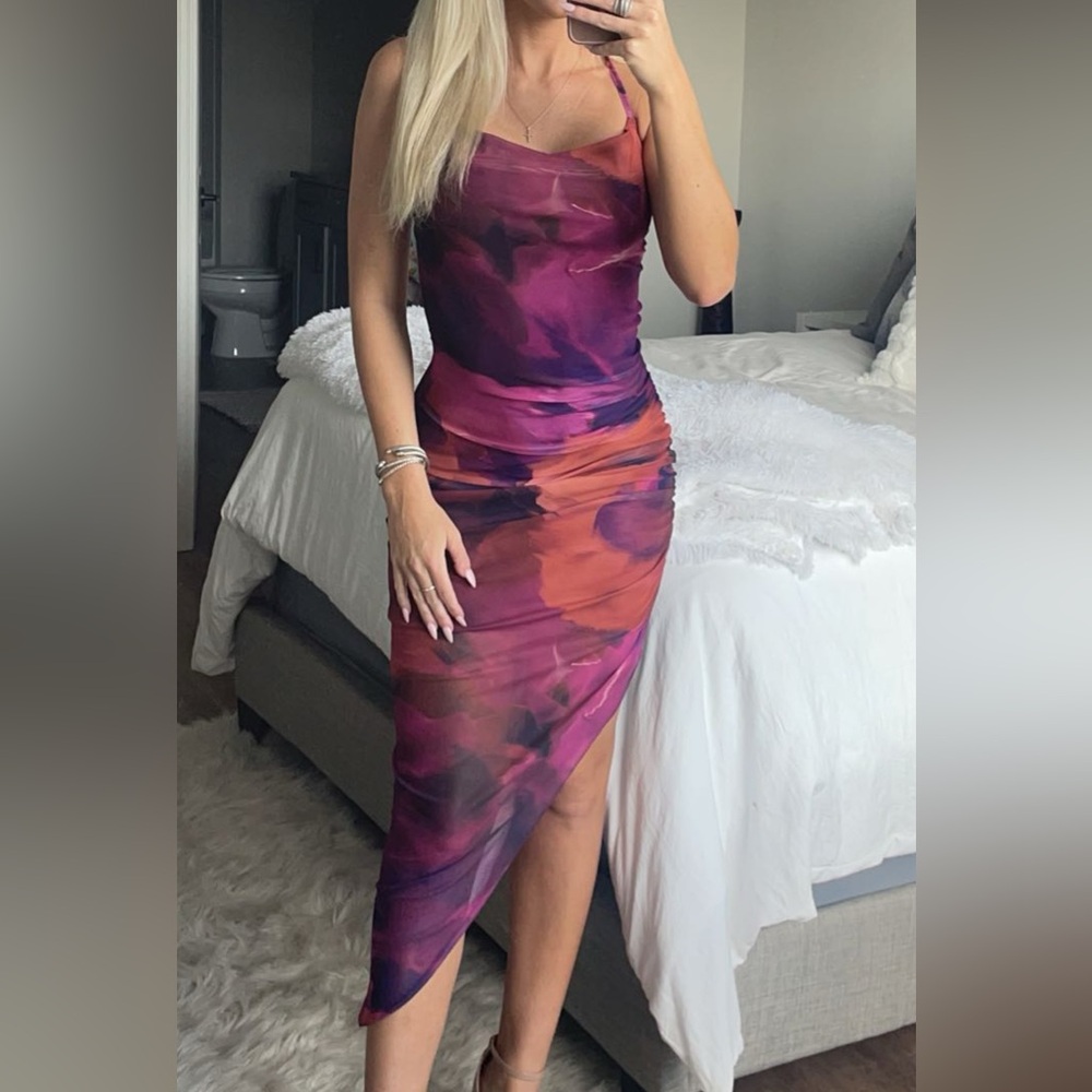 Mesh tie back dress